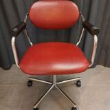 Kevi armchair in skai and chrome metal