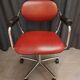 Fauteuil Kevi en skaï et métal chromé
