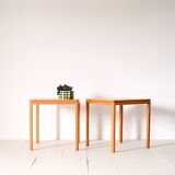 Pair of oak side tables