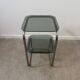 Smoked glass side table - bedside table.