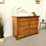 Louis Philippe walnut and marble dresser