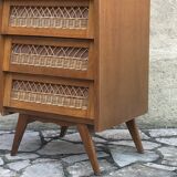 Ragpicker compass feet 1950 in light wood