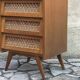 Chiffonnier pieds compas 1950 en bois clair