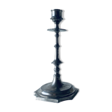 Silver metal candle holder