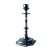 Silver metal candle holder