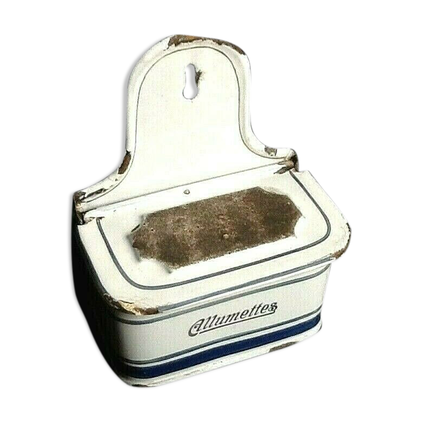 Old wall matchbox with pyrogen