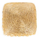 Amber glass wall light in the shape of a fingerprint, Germany, 1970s.