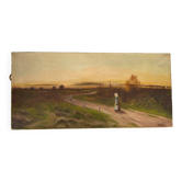 Ancient painting: animated landscape