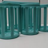 Vintage blue plastic bottle holder