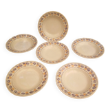 6 Edith soup plates / Faïencerie Nouvelle