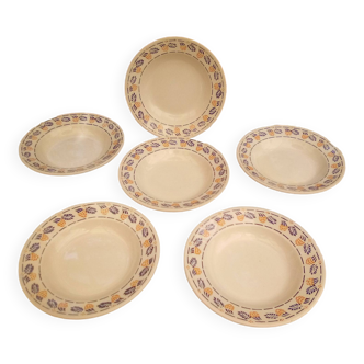 6 assiettes creuses Edith / Faïencerie Nouvelle