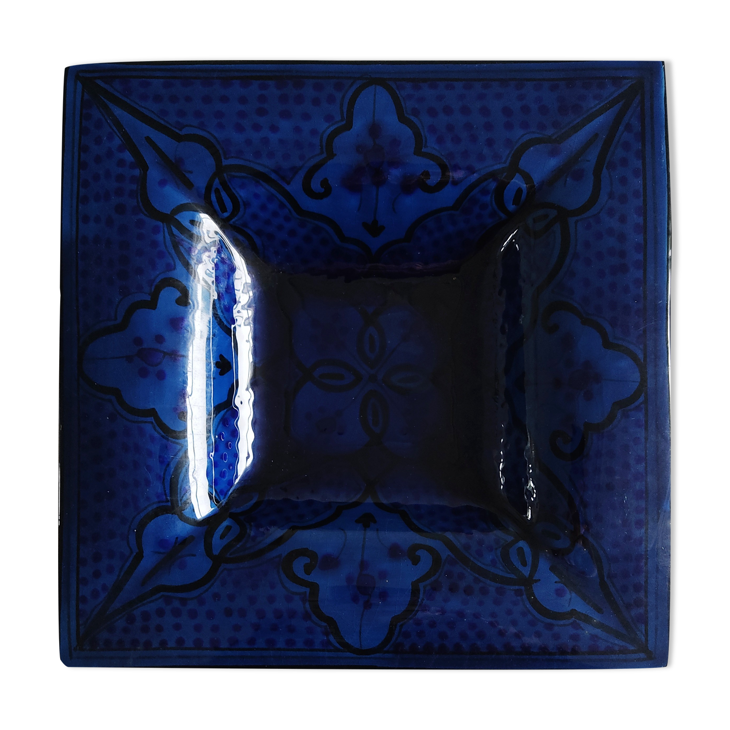 Empty square pocket oriental turkish ceramic