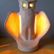 Owl lamp in ceramic 1970