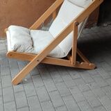 folding chair by Gilles Lundgren in canvas and pine