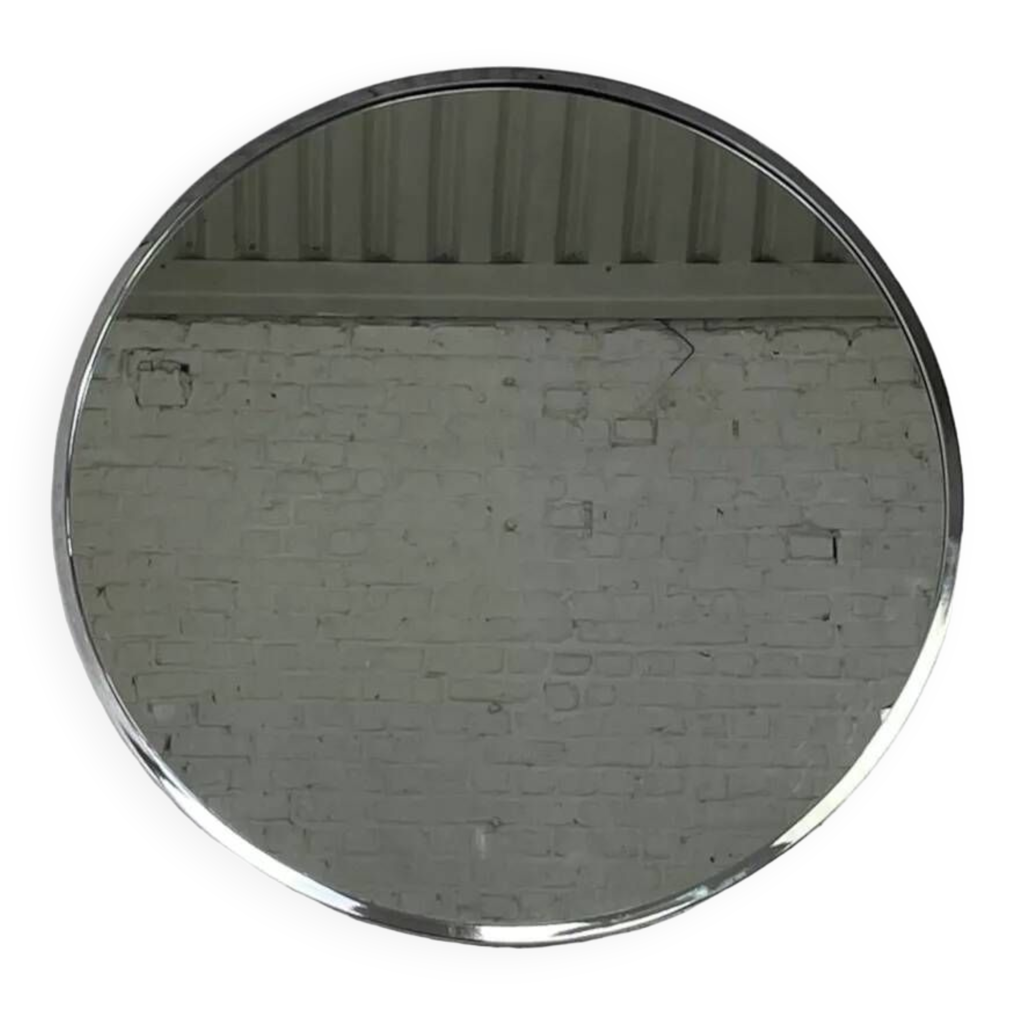 Miroir vintage chromé rond