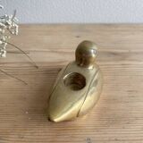 Brass duck candle holder