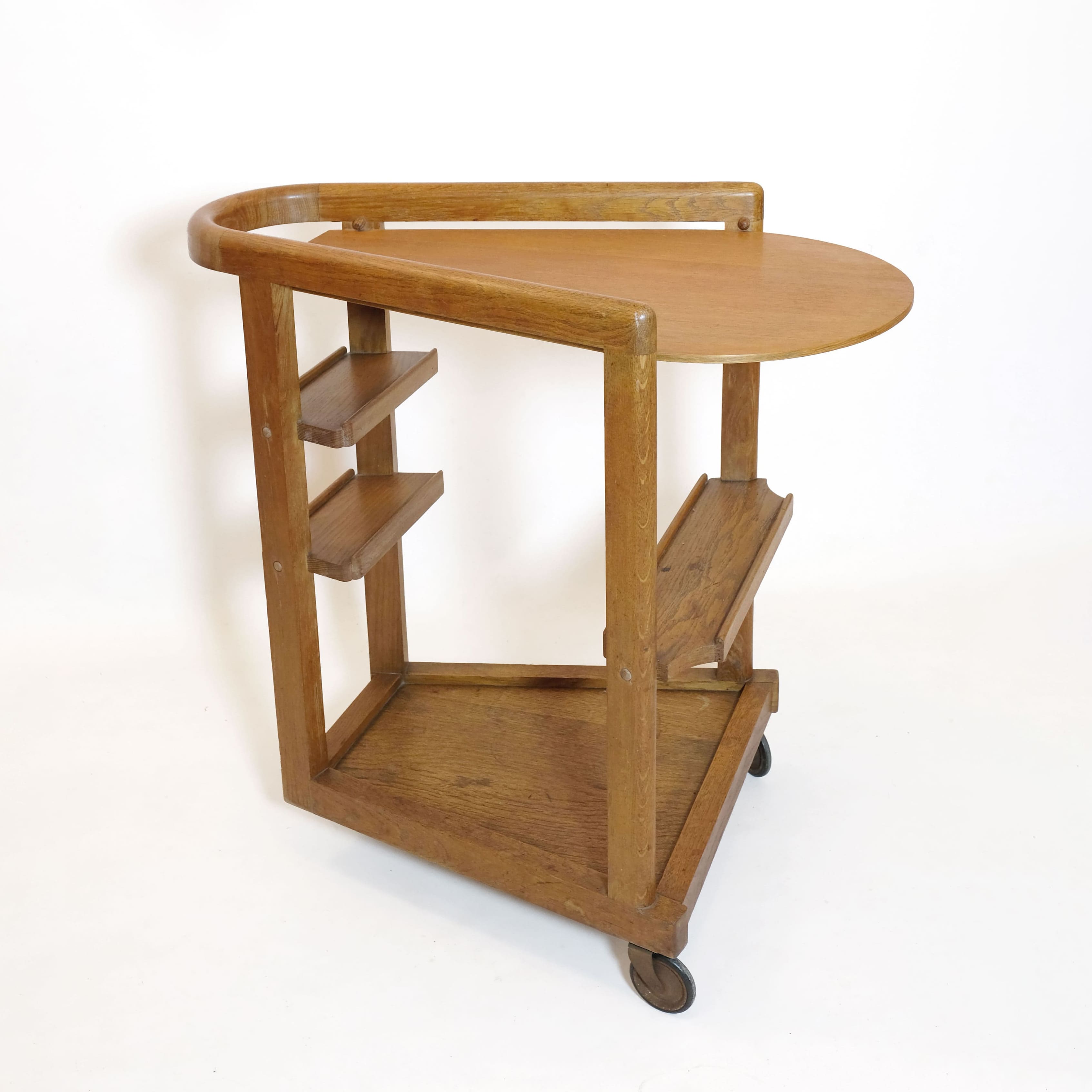 Guillerme et Chambron, serving trolley with removable tray, Votre Maison, 1960s.