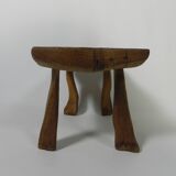 Vintage oak stump stool, 1960s