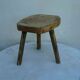 Vintage solid wood tripod stool