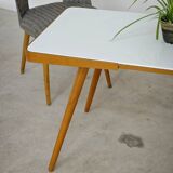 Table basse opaxit blanc par Jiri Jiroutek pour Cesky Nabytek 1960