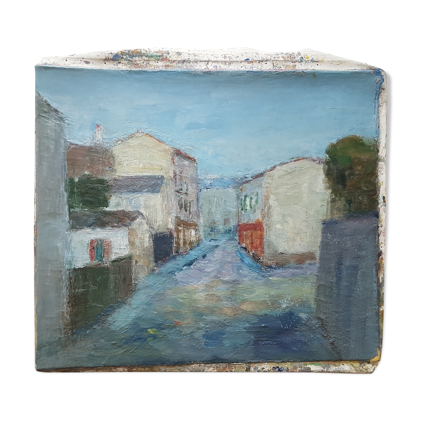 Painting by Nagao Usui "village street"