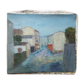 Peinture de Nagao Usui  "rue de village"
