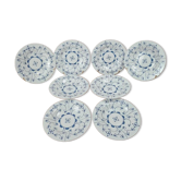 Set of 8 deep plates Arcopal model "Régence"
