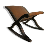 Studded leather rocking footrest