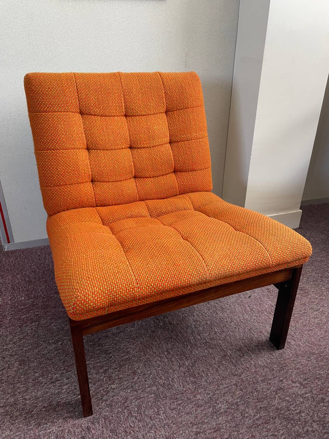 Pair of teak armchairs