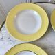 lot of 4 hollow plates Moulin des Loups jaunes textured years 50-60