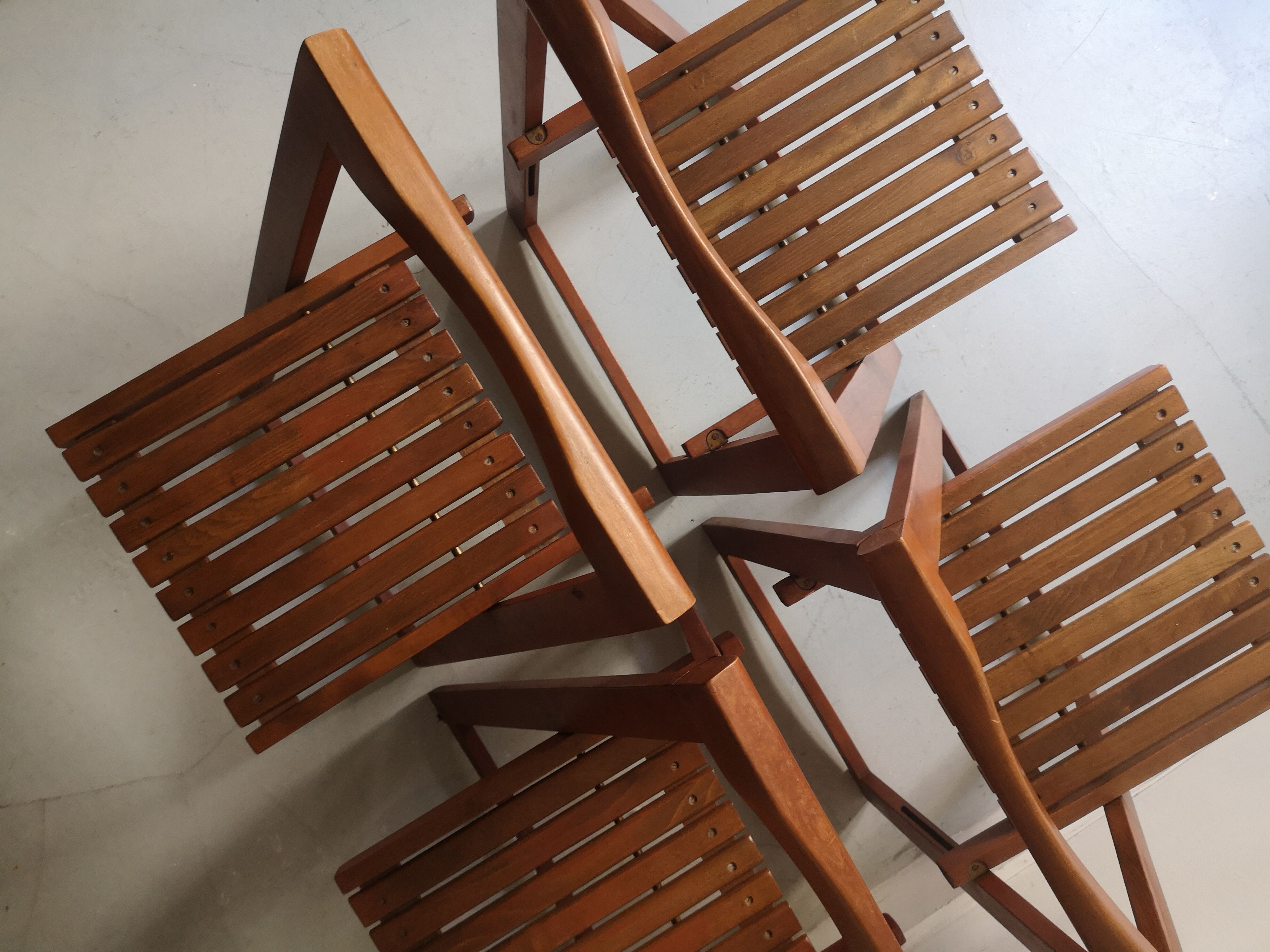 Set de 4 chaises pliantes par Aldo Jacober pour Alberti Bazzani, 1970
