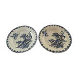 2 plates FAIENCE GIEN model thistle