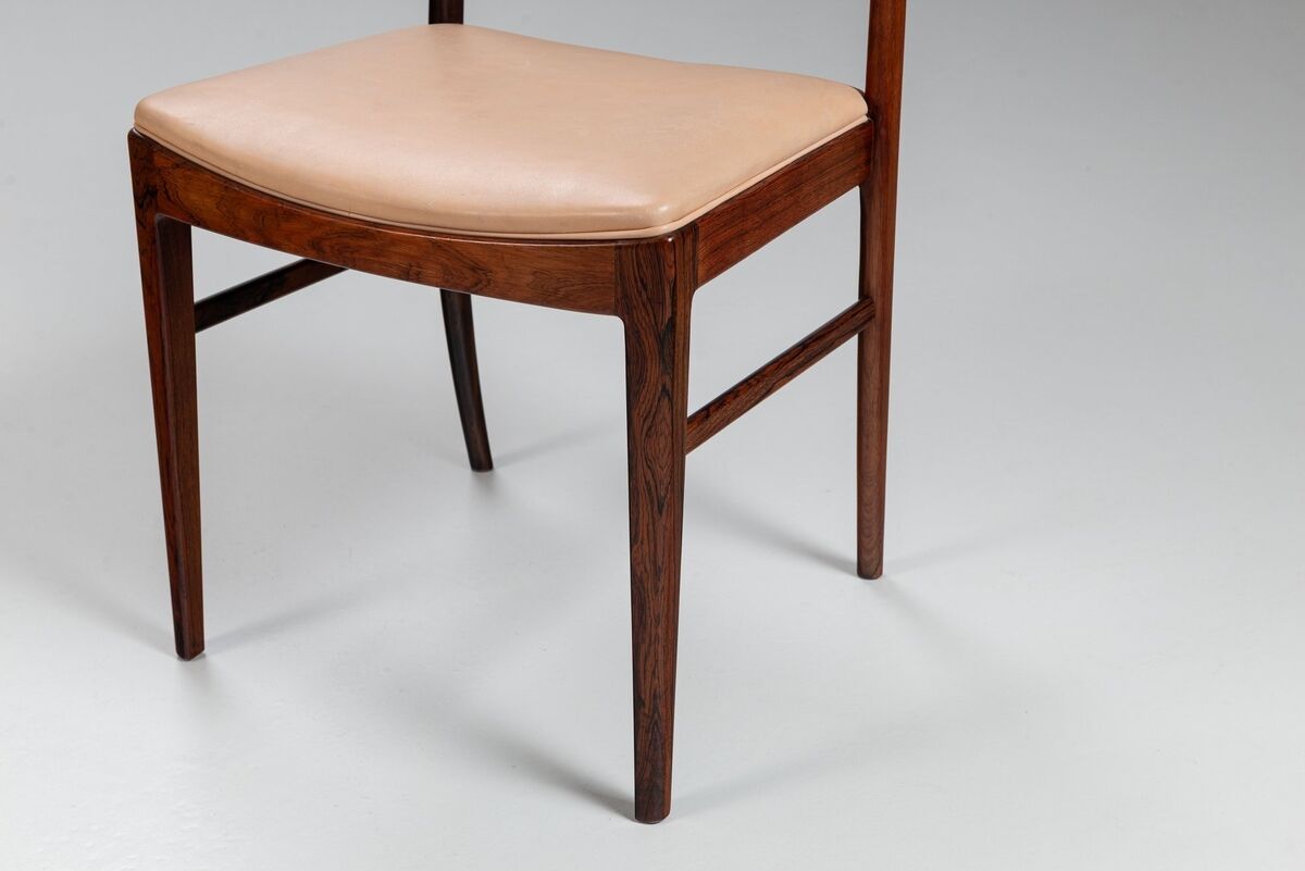 Arne Vodder model 430 dining chairs rosewood Sibast Mobler Denmark 1960