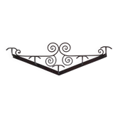 Art Deco wrought iron coat rack.
