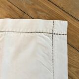 Old pillowcase in linen and openwork cotton early twentieth century