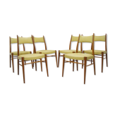Six chaises de salle à manger fabriquées en Autriche dans les années 50