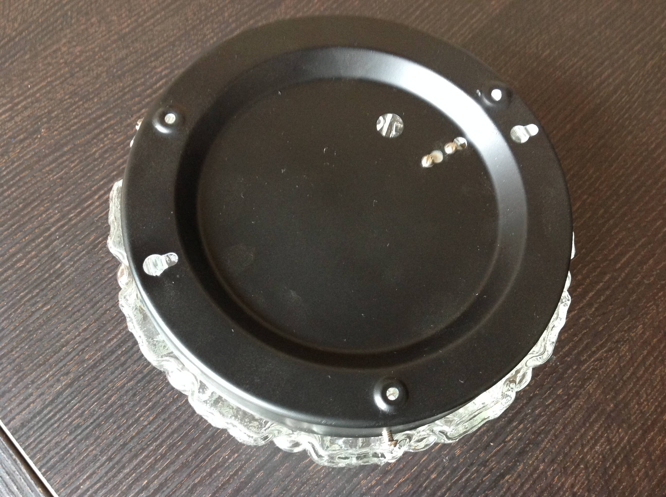 Round bubbled glass ceiling light / vintage 60s-70s