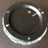 Round bubbled glass ceiling light / vintage 60s-70s