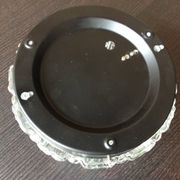 Plafonnier rond en verre bullé  / vintage années 60-70