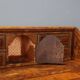 Antique walnut burr drop-leaf cabinet with 8 drawers, Italy, 18th century.