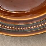 6 toulouse brown hollow plates made of St Amand earthenware