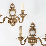 Paire d'applique en bronze 2 bras début XXeme