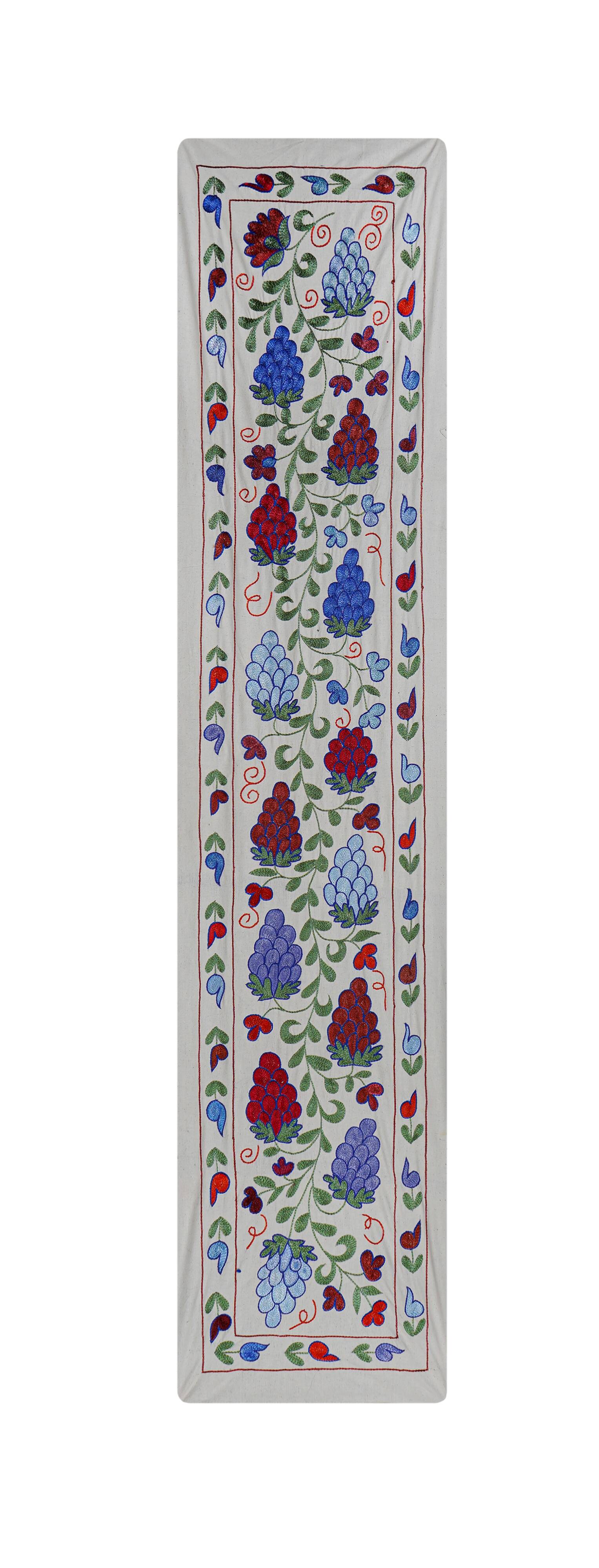 Hand-knotted rug, vintage Turkish rug 43x182 cm