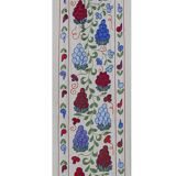 Hand-knotted rug, vintage Turkish rug 43x182 cm