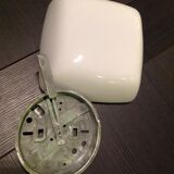 Ceiling square 70s vintage white opaline