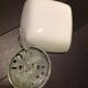 Ceiling square 70s vintage white opaline