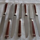 Lot 73 cutlery christofle model talisman lacquer of china color siena