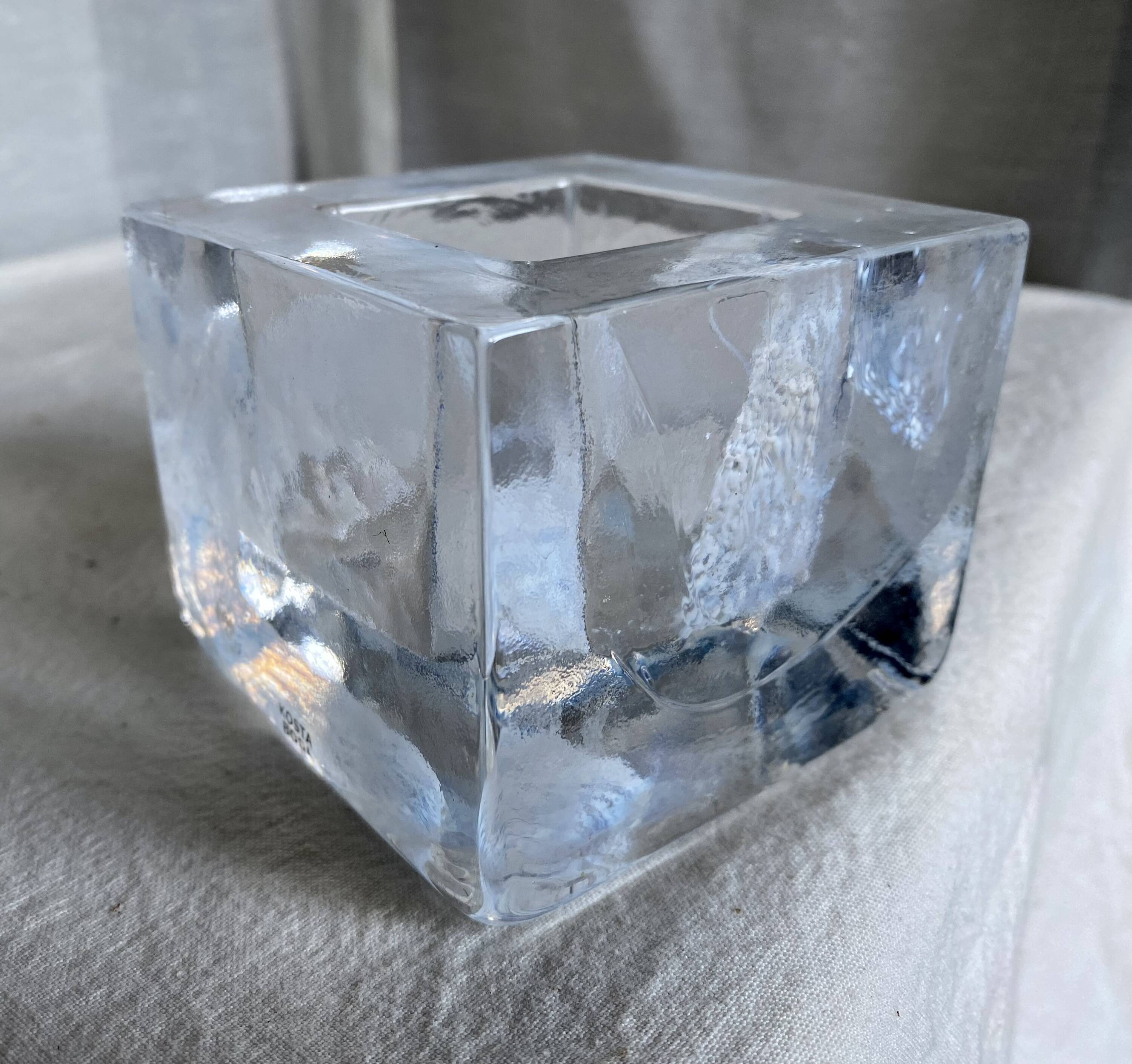 Kosta boda glass candle holder scandinavian design