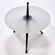 Tripod Beech and Glass Side Table, Italy, 1980s
