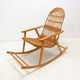 Mid-Century Wicker Rocking Chair, Czechoslovakia, 1970's